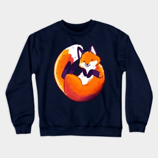 Cute sleeping fox illustration Crewneck Sweatshirt